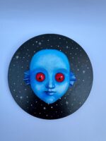 "Escultura de Pared Tiwa – Retrato en Relieve Hecho a Mano inspirado en Fantastic Planet – Obra de Arte Coleccionable de La Planète Sauvage" - Imagen 5