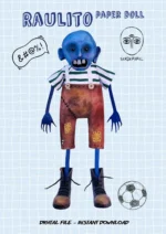 Raulito, Paperdoll imprimible. Descarga digital en formato A4